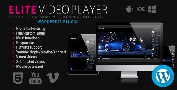 Elite Video Player v11.0.1 – WordPress