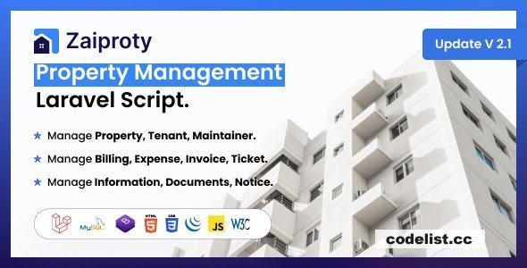 Zaiproty v4.6 – Property Management Laravel Script – nulled
